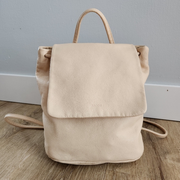 brown leather camera backpack The Jenessa